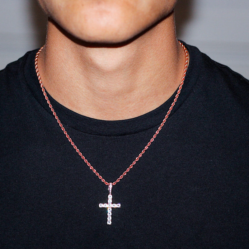 mens-rose-gold-cross-pendant